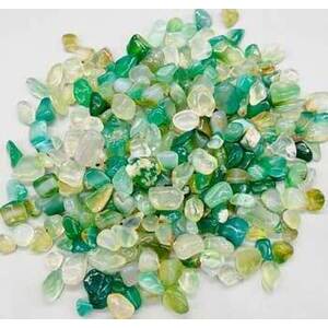 1 lb Agate, Green tumbled chips 8-12mm 1 lb Agate, Green tumbled chips 8-12mm
