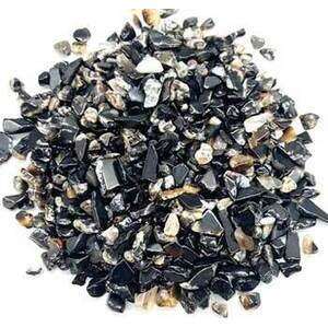 1 lb Agate, Black tumbled chips 5-12mm 1 lb Agate, Black tumbled chips 5-12mm
