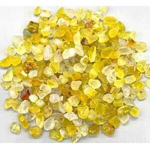 1 lb Agate, Yellow tumbled chips 5-12mm