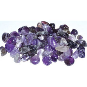 1 lb Amethyst tumbled chips 7-9mm