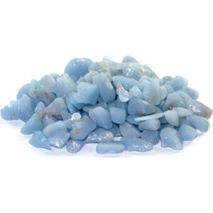 1 lb Angelite tumbled chips 5-7mm 1 lb Angelite tumbled chips 5-7mm