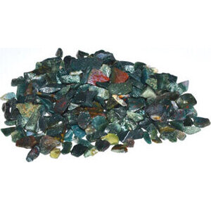 1 lb Bloodstone tumbled chips 3-5mm