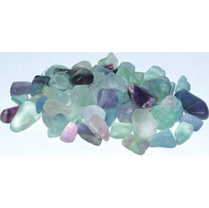 1 lb Fluorite tumbled chips 7-9mm