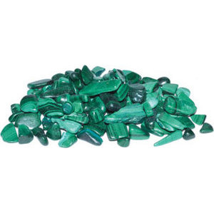 1 lb Malachite tumbled chips 5-8mm