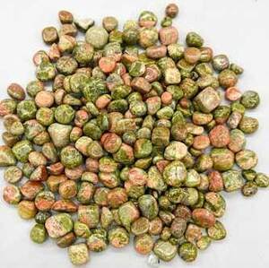 1 lb Unakite tumbled chips 7-9mm 1 lb Unakite tumbled chips 7-9mm