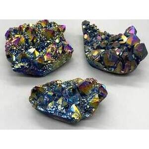 ~6.6# Crystal druse plantinum rainbow