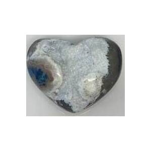 medium Heart Puffed Druze Agate