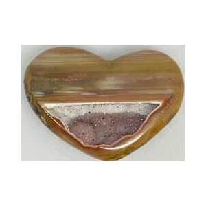 small Heart Puffed Druse Agate