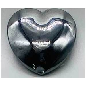 1 3/4" Hematite heart 1 3/4" Hematite heart