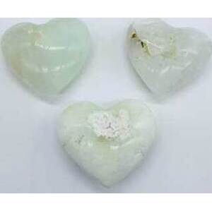 2" Jade, White heart