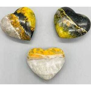 1 3/4" Jasper, Bumble Bee heart