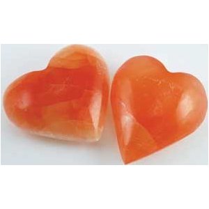 Orange Selenite Heart 2" Orange Selenite Heart 2"