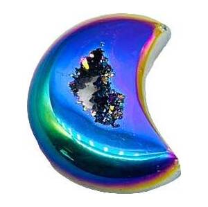 3" Moon Rainbow Druse Agate Geode 3" Moon Rainbow Druse Agate Geode