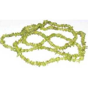 32" Peridot chip necklace