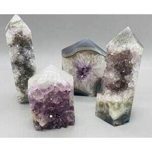 1.4-1.8# Amethyst obelisk W Druse on front