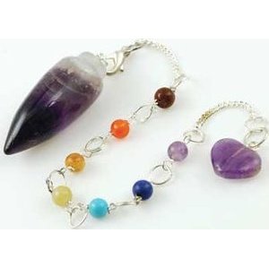 Amethyst 7 Chakra Pendulum