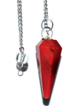 6-sided Red Carnelian pendulum