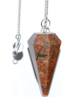 6-sided Unakite pendulum 6-sided Unakite pendulum