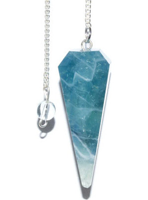 6-sided Green Fluorite pendulum