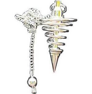 1 1/2" silver plated spiral pendulum 1 1/2" silver plated spiral pendulum
