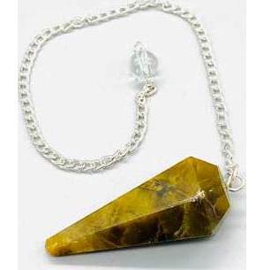 6-sided Bamboo Jasper pendulum 6-sided Bamboo Jasper pendulum