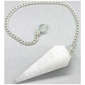 6-sided White Quartz pendulum