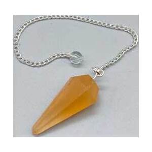 6-sided Orange Selenite pendulum 6-sided Orange Selenite pendulum