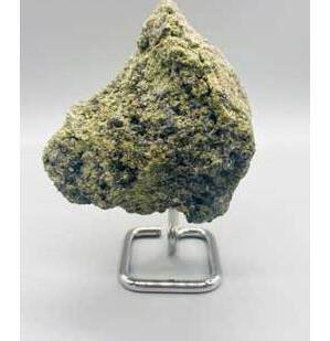 Epidote on metal stand Epidote on metal stand