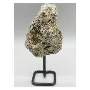 Pyrite on metal stand Pyrite on metal stand