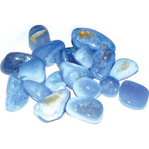 1 lb Agate, Blue Lace tumbled stones