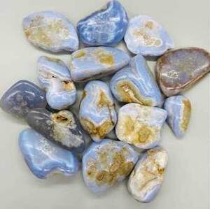 1 lb Agate, Blue Lace tumbled stones 30-50mm 1 lb Agate, Blue Lace tumbled stones 30-50mm