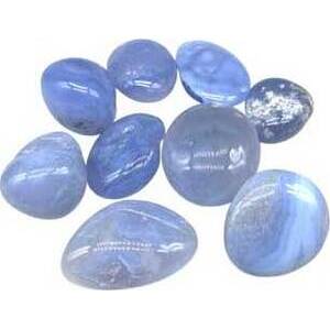 1 lb Chalcedony, Blue pebbles 1 lb Chalcedony, Blue pebbles