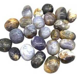 1 lb Chalcedony Purple White tumbled stones