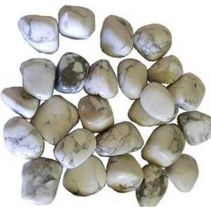 1 lb Howlite, White Tumbled Stones