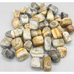 1 lb Onyx, Stripe tumbled stones 1 lb Onyx, Stripe tumbled stones
