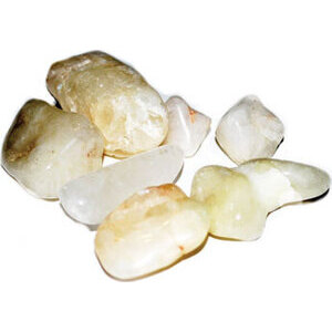 1 lb Quartz, Sulfur tumbled stones 1 lb Quartz, Sulfur tumbled stones