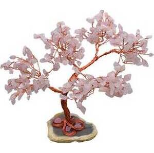 Rose Quartz gemstone tree