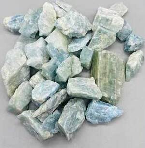 1 lb Aquamarine, Blue untumbled stones 1 lb Aquamarine, Blue untumbled stones
