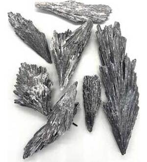 1 lb Black Kyanite, Broom untumbled stones