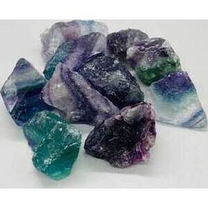 1 lb Fluorite, Rainbow untumbled stones