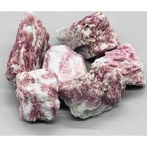 1 lb Tourmaline, Pink with Quartz untumbled stones