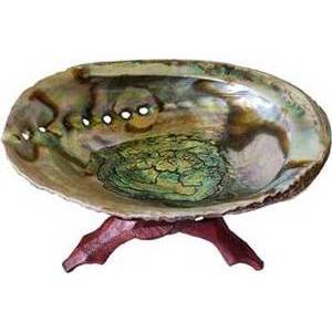 5"- 6" Abalone Shell incense burner with stand