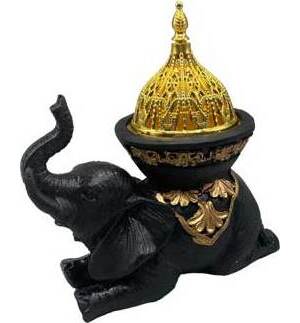 5" Black Elechant incense burner