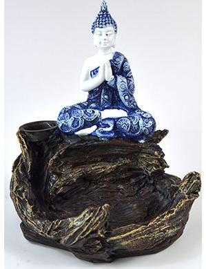 4 1/16" Blue Buddha backflow incense burner 4 1/16" Blue Buddha backflow incense burner