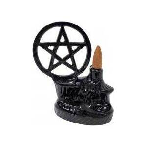 5" Pentagram back flow incense burner