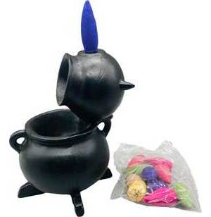 5" Cauldron backflow burner polyresin 5" Cauldron backflow burner polyresin