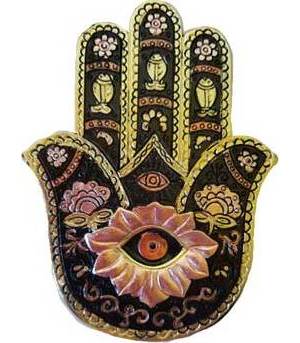 Gold & Black Hamsa Incense Burner Gold & Black Hamsa Incense Burner