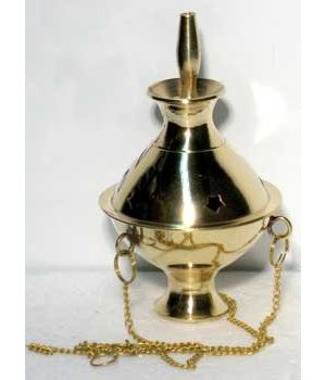 Brass Hanging Incense Burner 5"-6" 