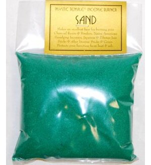 1lb Green incense burner sand