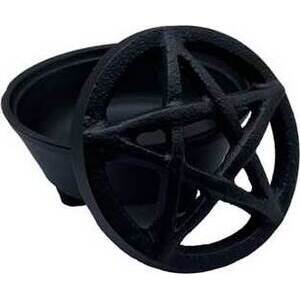 3 1/4" Pentagram cast iron cauldron